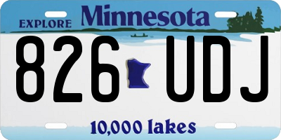 MN license plate 826UDJ