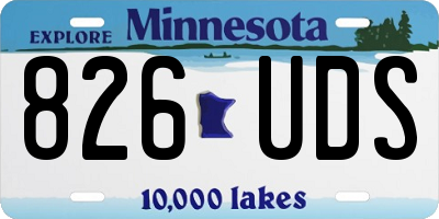 MN license plate 826UDS