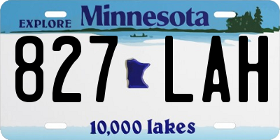 MN license plate 827LAH