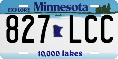 MN license plate 827LCC