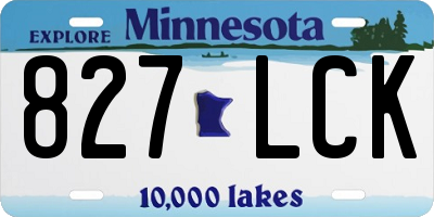 MN license plate 827LCK