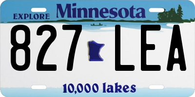 MN license plate 827LEA