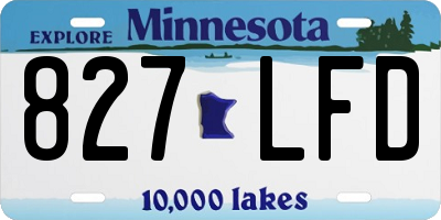 MN license plate 827LFD