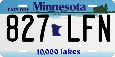 MN license plate 827LFN
