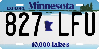 MN license plate 827LFU