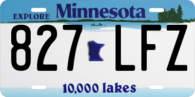 MN license plate 827LFZ