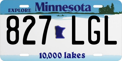 MN license plate 827LGL