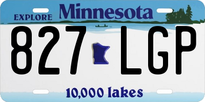 MN license plate 827LGP