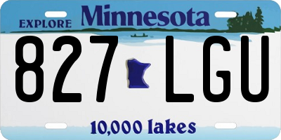 MN license plate 827LGU