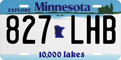 MN license plate 827LHB
