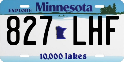 MN license plate 827LHF