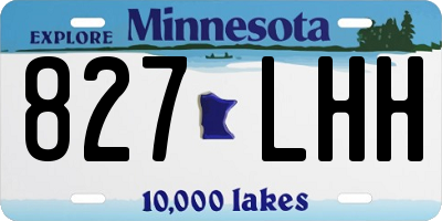 MN license plate 827LHH