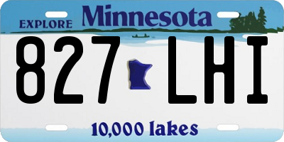 MN license plate 827LHI
