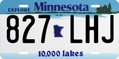 MN license plate 827LHJ