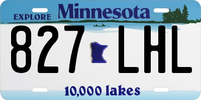 MN license plate 827LHL