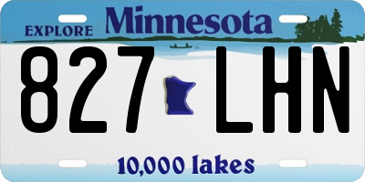 MN license plate 827LHN