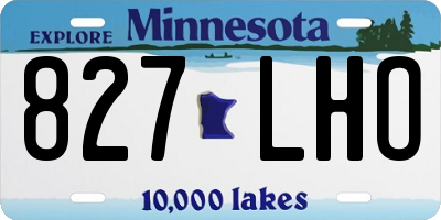 MN license plate 827LHO