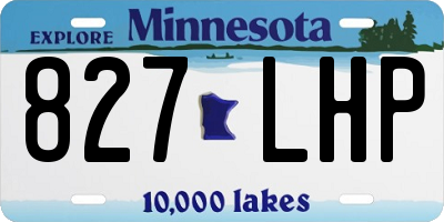 MN license plate 827LHP
