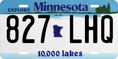 MN license plate 827LHQ