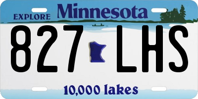 MN license plate 827LHS