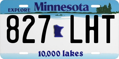 MN license plate 827LHT