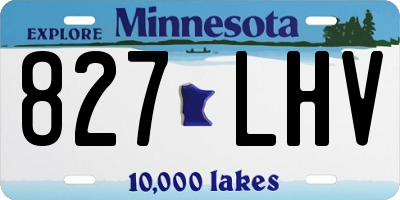 MN license plate 827LHV