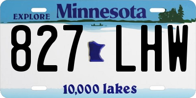 MN license plate 827LHW