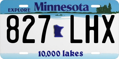MN license plate 827LHX