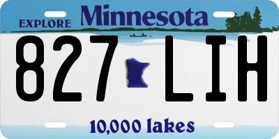 MN license plate 827LIH