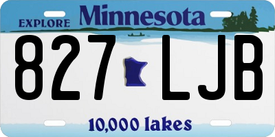 MN license plate 827LJB