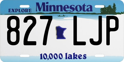 MN license plate 827LJP