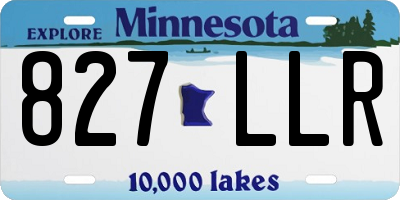 MN license plate 827LLR