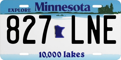 MN license plate 827LNE