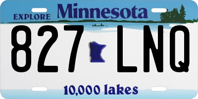 MN license plate 827LNQ