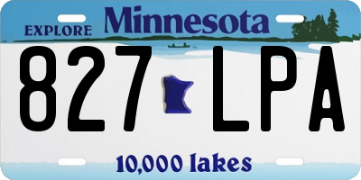 MN license plate 827LPA