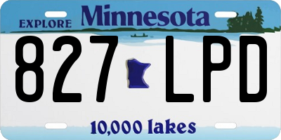 MN license plate 827LPD
