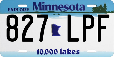 MN license plate 827LPF