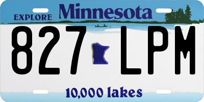 MN license plate 827LPM
