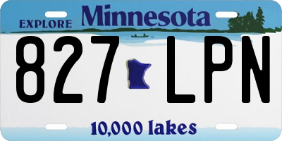 MN license plate 827LPN