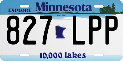 MN license plate 827LPP