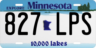 MN license plate 827LPS