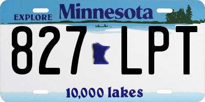 MN license plate 827LPT