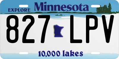 MN license plate 827LPV