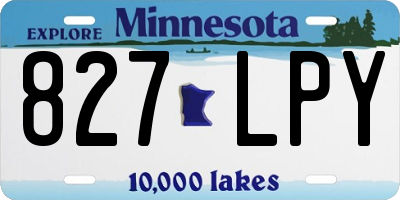 MN license plate 827LPY
