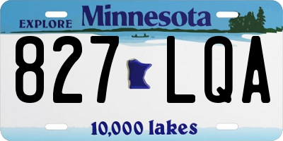 MN license plate 827LQA