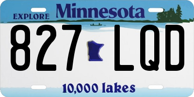 MN license plate 827LQD