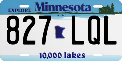 MN license plate 827LQL