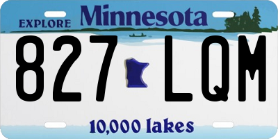 MN license plate 827LQM