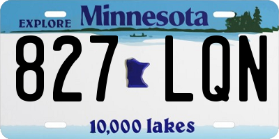 MN license plate 827LQN