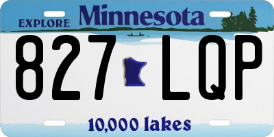 MN license plate 827LQP